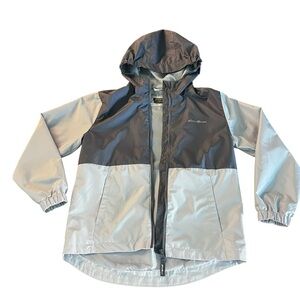 Eddie Bauer Girls Plum and Lavender Raincoat Windbreaker Size 8-10 Medium